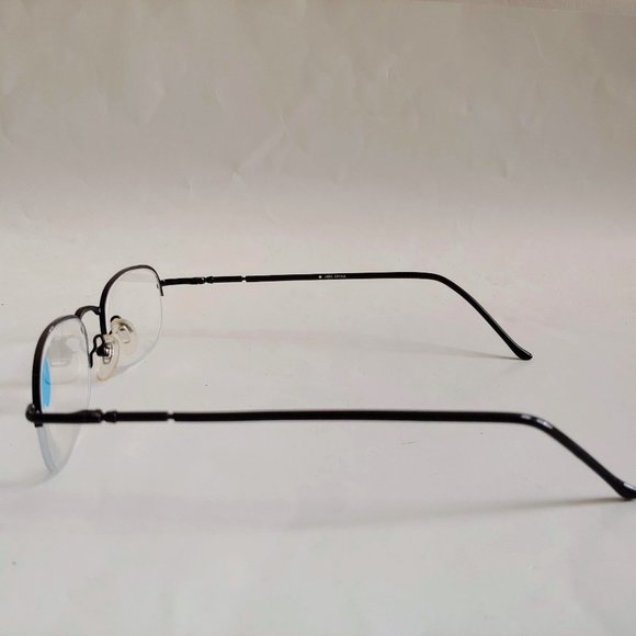 NWT Vintage 90's Rectangle Metal Semi-Rimless Reading Glasses +2.00 (S.Black) - Picture 2 of 4
